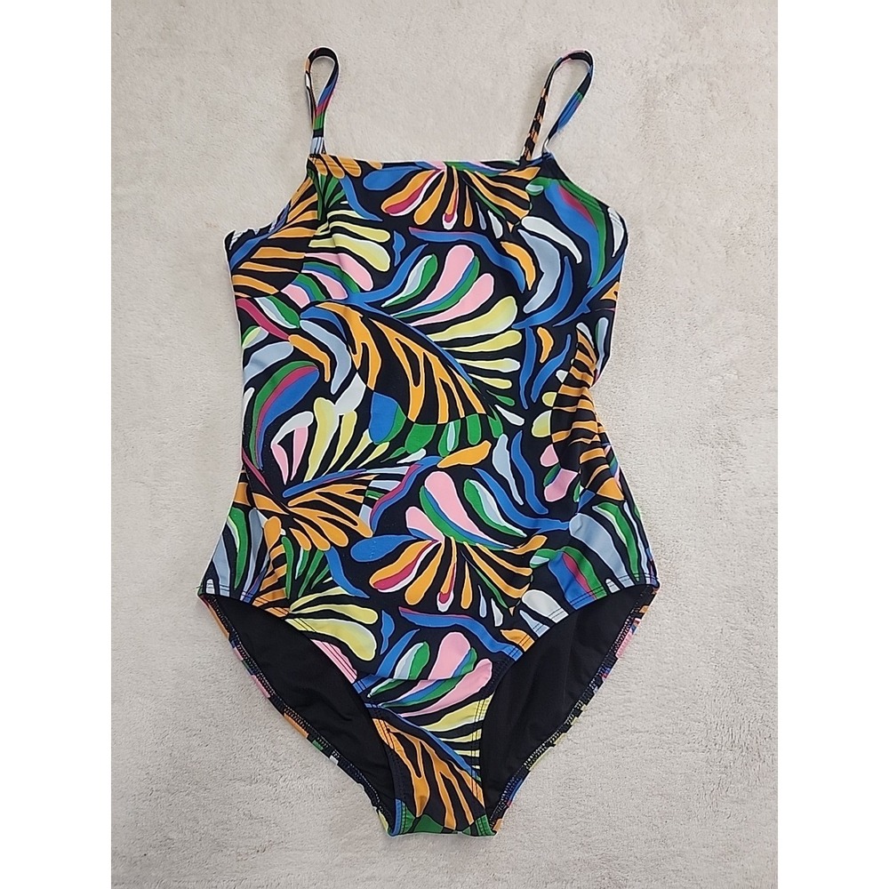 Old Navy Youth Girls Size XL (14-16) One Piece Swimsuit  Floral Colorful